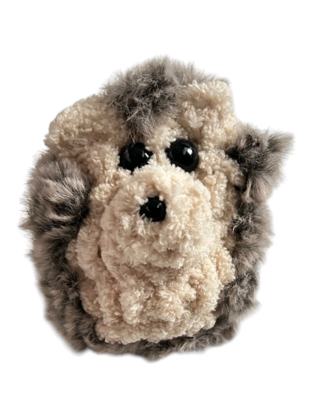 Hand Crafted Hedgehog Crochet Colorful Amigurumi Soft Chenille Yarn Figurine